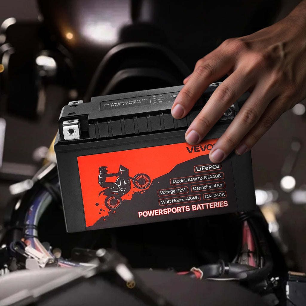 Motorcycle Battery 12V 4Ah YTX12-BS High Performance Powersports Battery