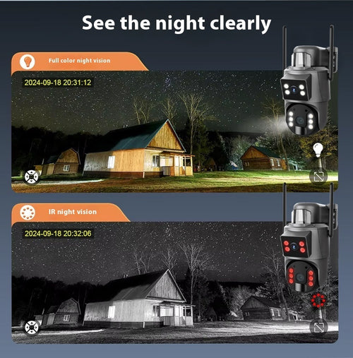 360 Night Vision 6 Million HD Night Vision Full Color Solar Camera