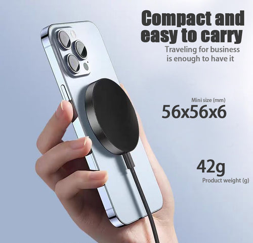 15W Magnetic Wireless Charger for iPhone 12-17 Pro Max – MagSafe-Compatible Fast Charging Pad