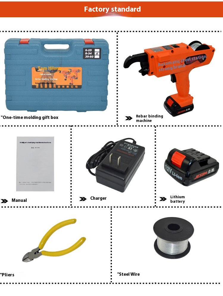Reinforced Bale Tie Machine Binding Machine Rechargeable Lithium Battery Electric