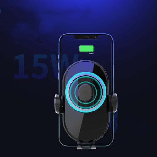 15W Smart Wireless Car Charger – Black Tech Fast Charging Car Phone Mount