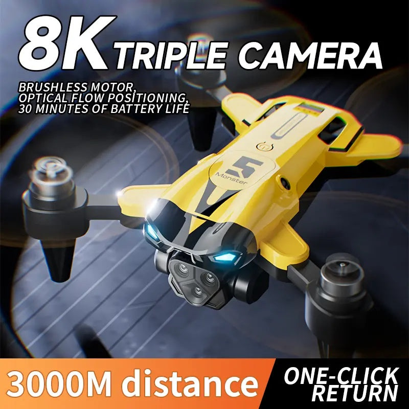 M5 Drone, High-definition Professional Aerial Photography, 8K Clear Picture Quality, Rotation Aerial Photography, Foldable 4-axis Aircraft, Strong Stability