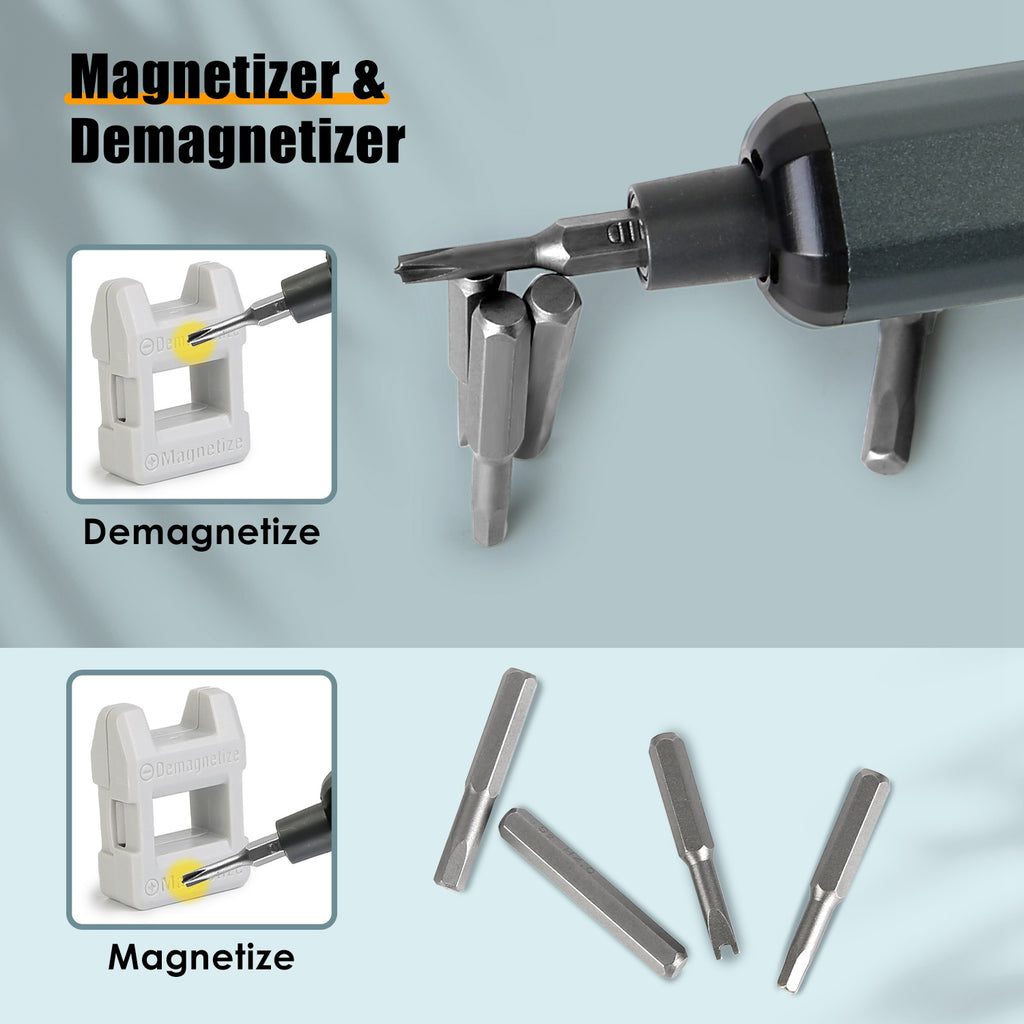 1Set 70 In 1 3.7V Mini Electric Screwdriver Kit Rechargeable Magnetic Repair Tool Kit With 5 Torque Settings 64 S2 Precision Bits 4 LED Lights For Phone Camera Laptop Watch Repair