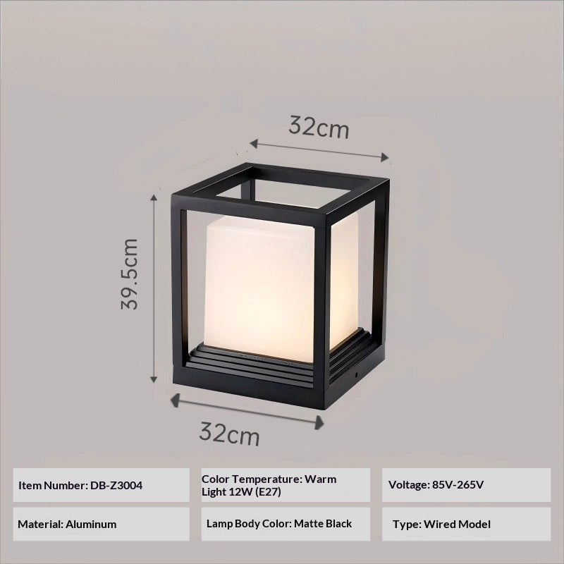Waterproof Energy-saving Pillar Light For Outdoor Use With Power Connection