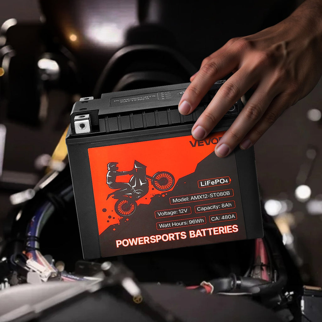 Motorcycle Battery 12V 8Ah YTX12-BS High Performance Powersports Battery