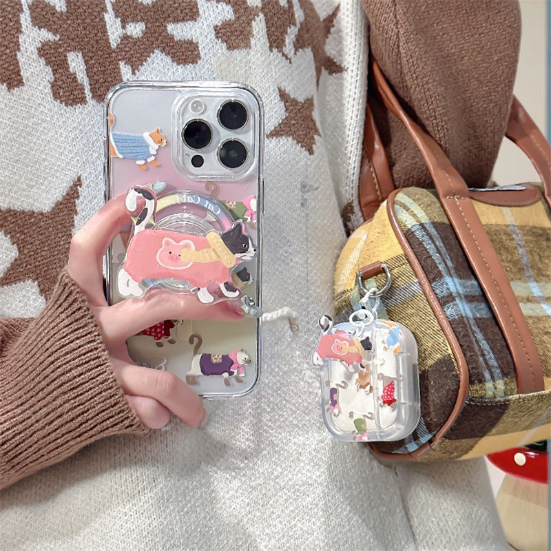 Gradient Sausage Dog Earphone Protective Case
