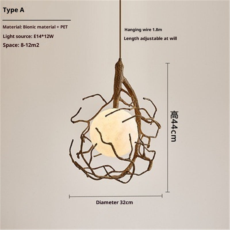 Creative Personality Clothing Store Tea Art Window Chandelier