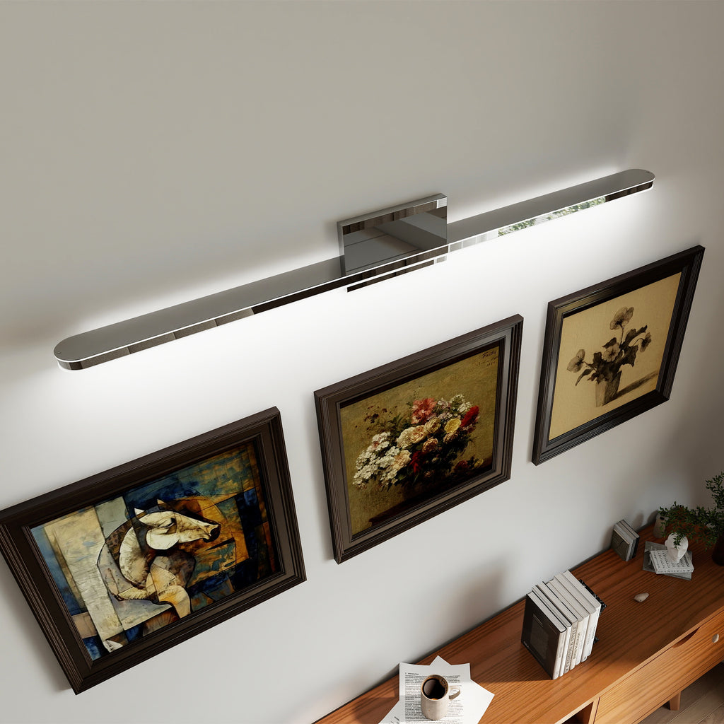 Modern LED Vanity Lights For Bathroom 39IN 24W Daylight White Chrome Light Fixtures Bathroom Lights Over Mirror Vanity Lighting Fixtures Vanity Light