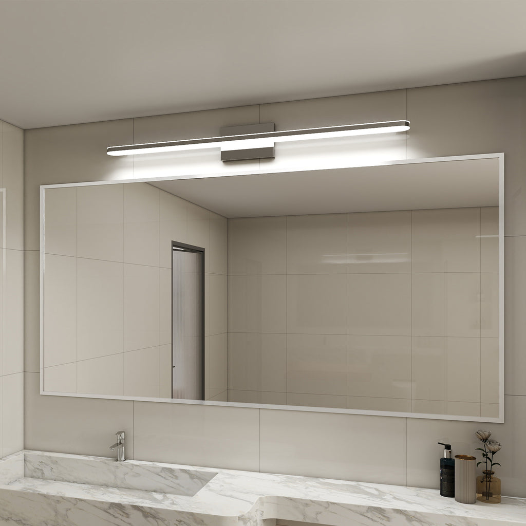 Modern LED Vanity Lights For Bathroom 39IN 24W Daylight White Chrome Light Fixtures Bathroom Lights Over Mirror Vanity Lighting Fixtures Vanity Light
