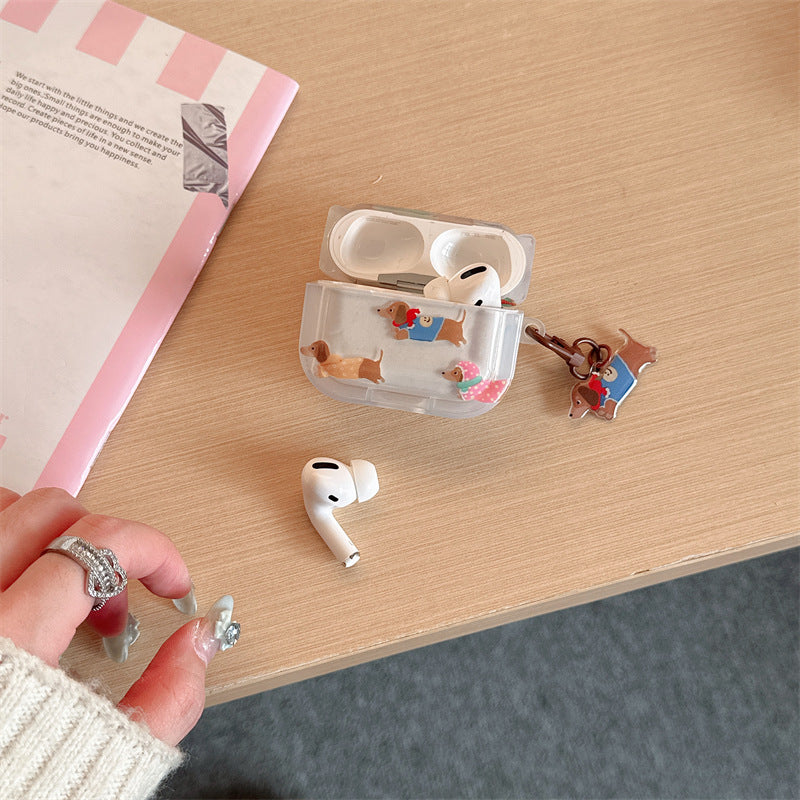 Gradient Sausage Dog Earphone Protective Case