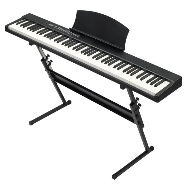 [Do Not Sell On Amazon]GPP-204 88 Key Magnetic Connection Piano Semi-Weighted Standard Digital Piano With Stand, MIDI Bluetooth, Handbag, Headphone, For Piano Lover Black Color