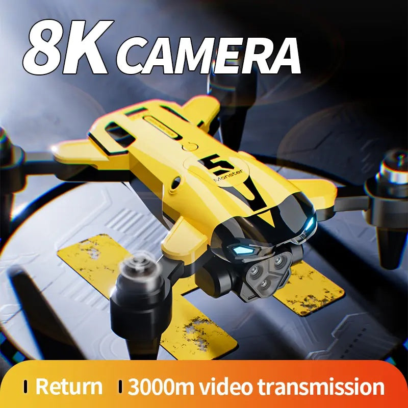 M5 Drone, High-definition Professional Aerial Photography, 8K Clear Picture Quality, Rotation Aerial Photography, Foldable 4-axis Aircraft, Strong Stability