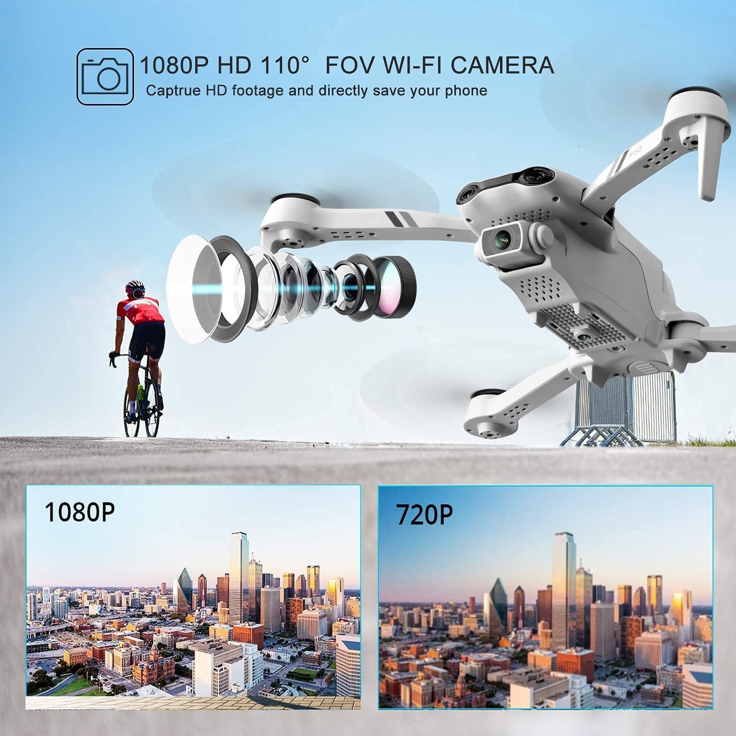 UK 4DRC F10 Foldable Drone With Camera WIFI FPV For Adults,1080P HD FPV Live Video RC Quadcopter,Logistics Is Randomly Sent By EVRI,ROYAL MAIL,Amazon Logistics