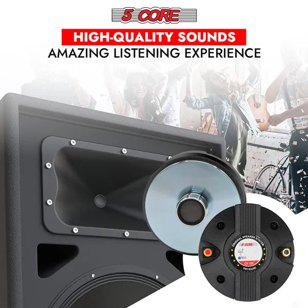 5 Core Compression Driver 3.5 Inch Tweeter Horn Throat 220W Peak Loud 8 Ohm Titanium Diaphragm