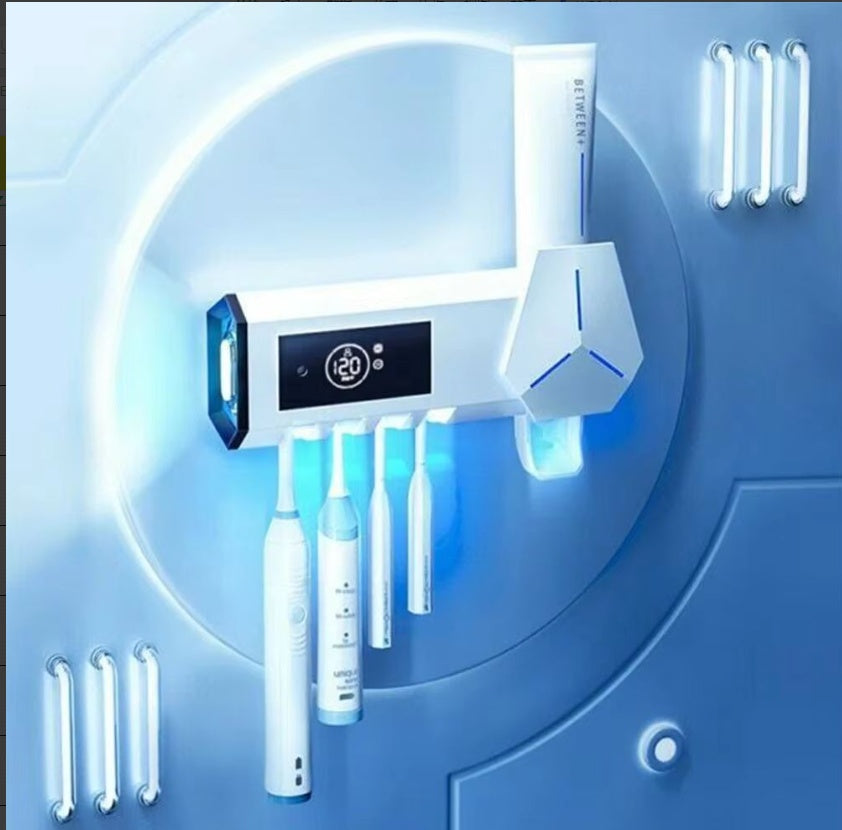 White UV Toothbrush Sanitizer & Holder