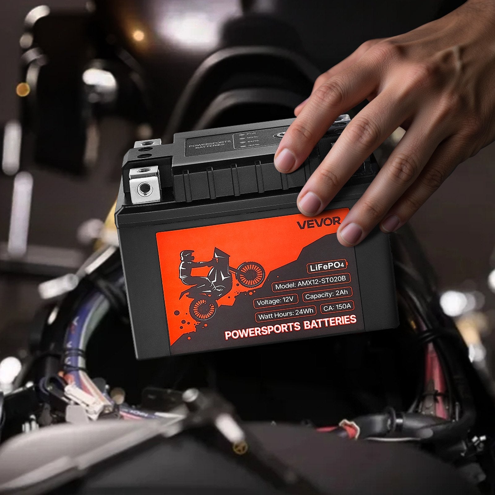 Motorcycle Battery 12V 2Ah YTX5L-BS High Performance Powersports Battery