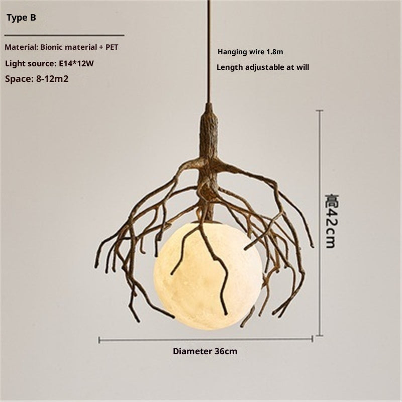 Creative Personality Clothing Store Tea Art Window Chandelier
