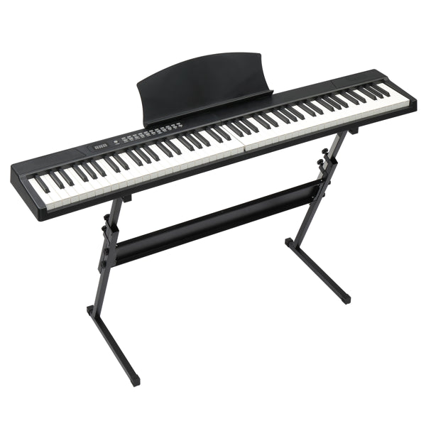 [Do Not Sell On Amazon]GPP-204 88 Key Magnetic Connection Piano Semi-Weighted Standard Digital Piano With Stand, MIDI Bluetooth, Handbag, Headphone, For Piano Lover Black Color