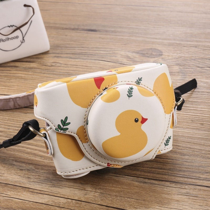 Camera Bag Black Card Protective Leather Case