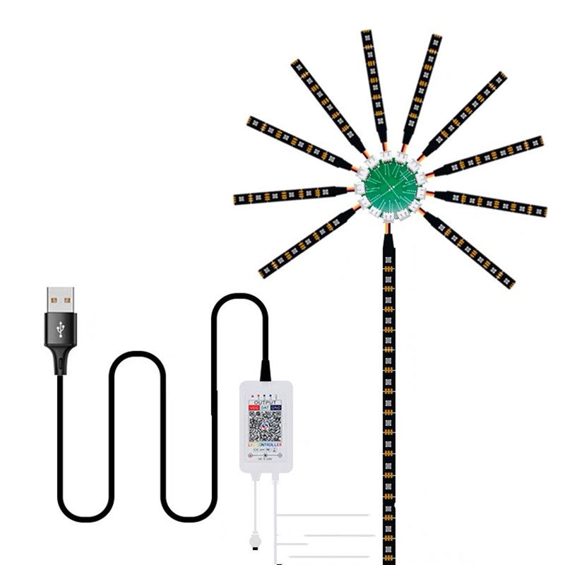 LED Voice-activated Marquee Fireworks Light Full-color Decorative