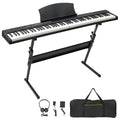 [Do Not Sell On Amazon]GPP-204 88 Key Magnetic Connection Piano Semi-Weighted Standard Digital Piano With Stand, MIDI Bluetooth, Handbag, Headphone, For Piano Lover Black Color