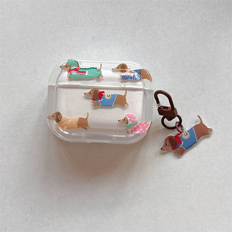 Gradient Sausage Dog Earphone Protective Case