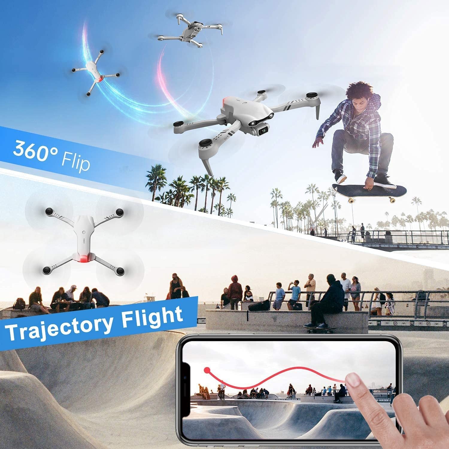 UK 4DRC F10 Foldable Drone With Camera WIFI FPV For Adults,1080P HD FPV Live Video RC Quadcopter,Logistics Is Randomly Sent By EVRI,ROYAL MAIL,Amazon Logistics