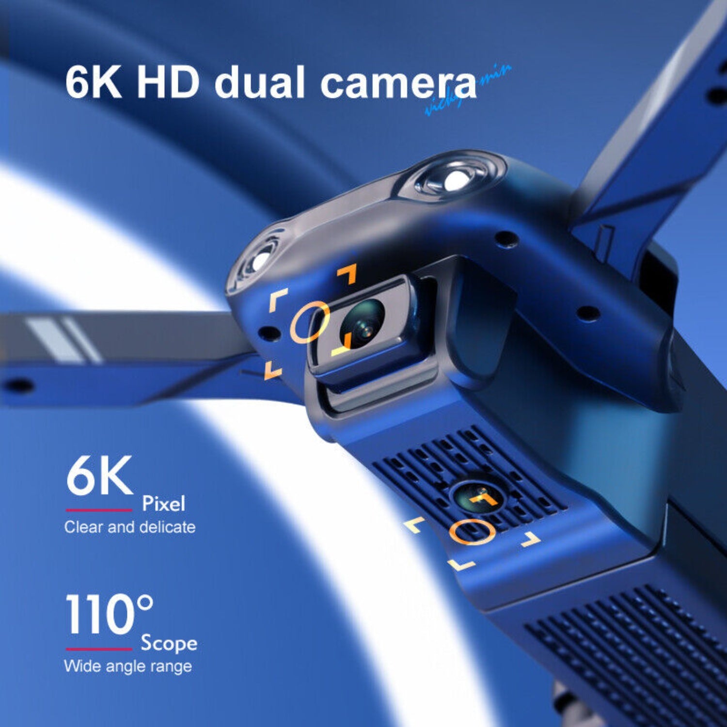 4DRC V13 RC Drone 6K HD Dual Camera WiFi FPV Foldable Quadcopter Camera Drone ,2 Battery.Logistics Is Randomly Sent By UPS,USPS,FEDEX