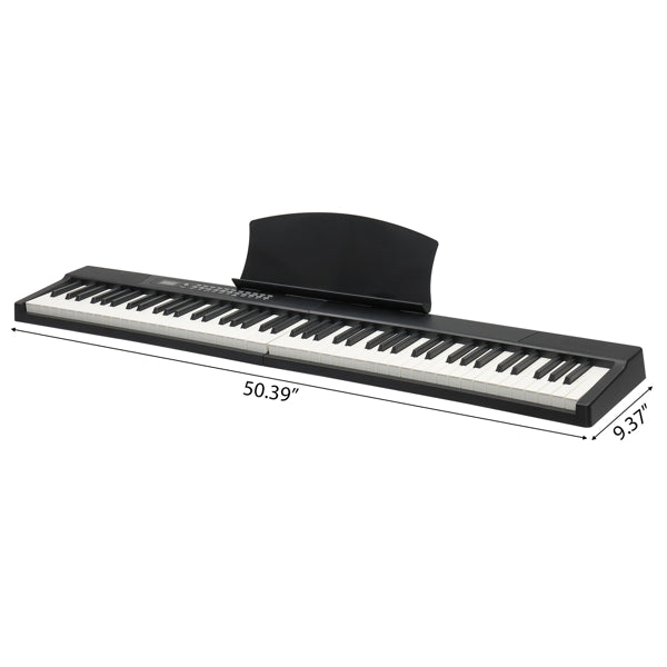 [Do Not Sell On Amazon]GPP-204 88 Key Magnetic Connection Piano Semi-Weighted Standard Digital Piano With MIDI Bluetooth, Handbag, Headphone, For Piano Lover Black Color