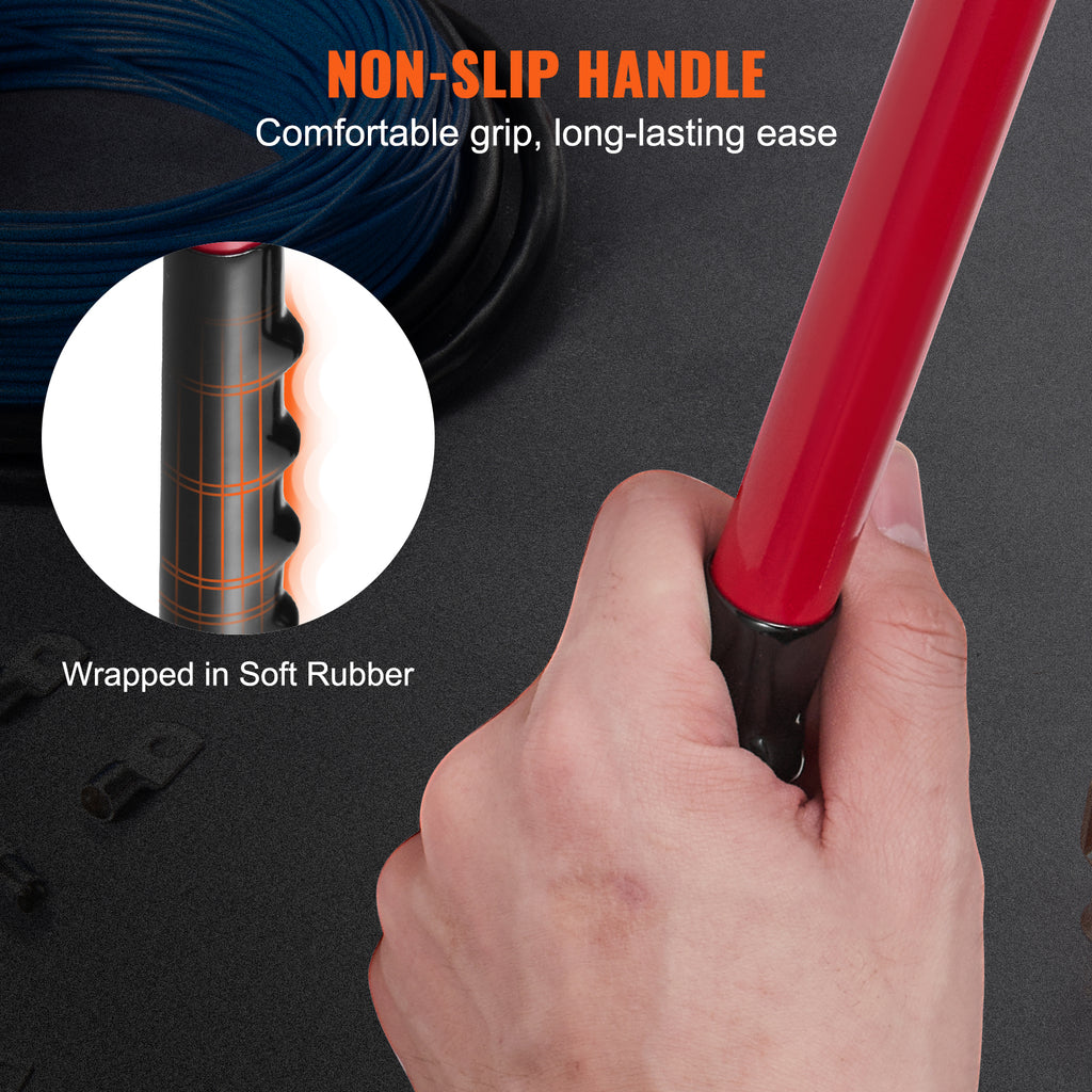 VEVOR Crimping Tool, AWG Copper And Aluminum Terminal Battery Lug Crimper, 6 Wire Sizes Crimping Die, With A Cutting Pliers, Gloves, 95pcs Copper Ring Connectors, And 100pcs Heat Shrink Tubes