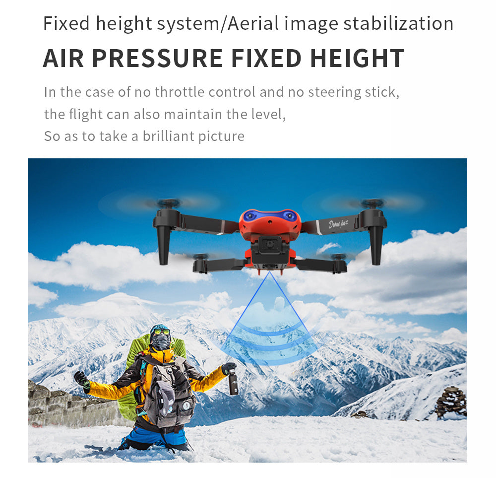 The Battery Configuration Of The E99 Smart Camera Drone Features Real-time Image Transmission From A Single Camera. It Has One-click Touch And Landing Functions. This Is A Foldable Remote-controlled D